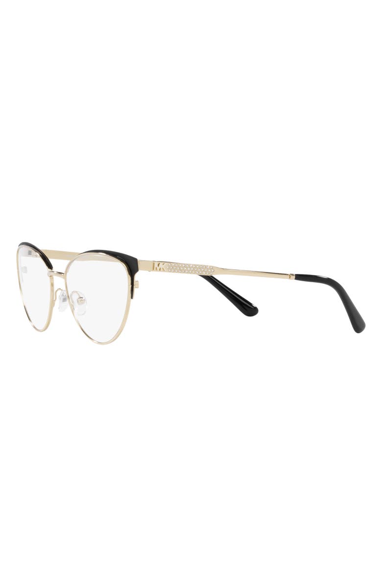 Michael Kors Marsaille 55mm Cat Eye Optical Glasses, Alternate, color, Light Gold