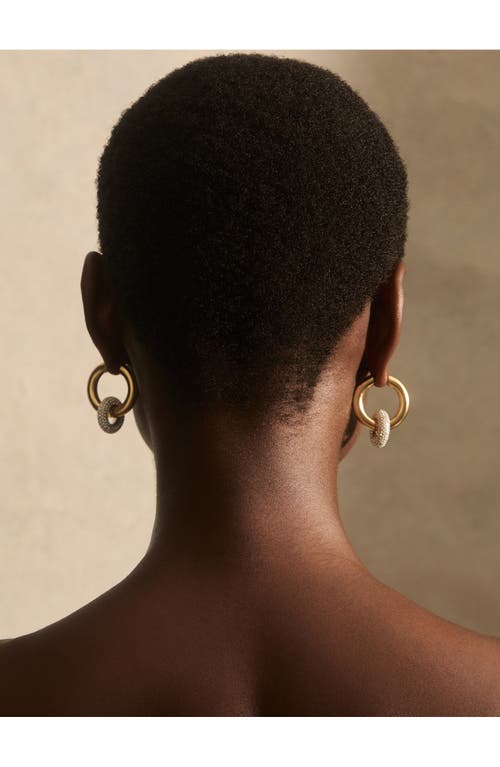 REISS REISS AMBER PAVÉ STATEMENT HOOP EARRINGS