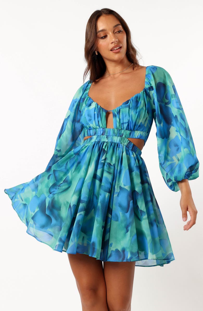 Petal & Pup Katniss Cutout Long Sleeve Minidress, Alternate, color,