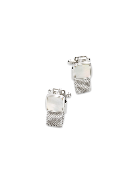 Mother Of Pearl Mesh Wrap Cufflinks