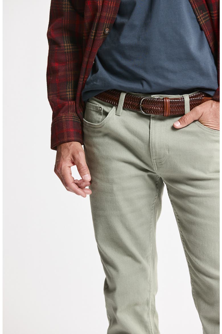 Brushed Bull Denim 5-Pocket Pants, Alternate, color, OLIVE