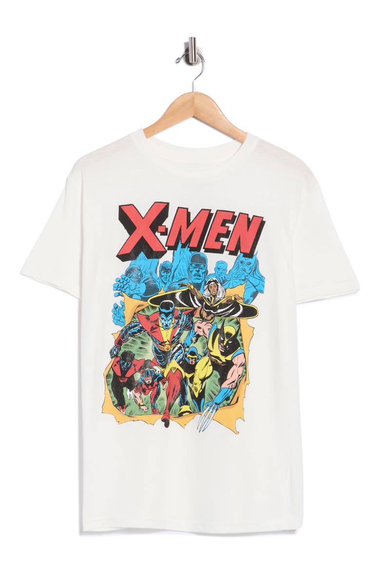X-Men New Team Cotton Graphic T-Shirt, Alternate, color, EGRET