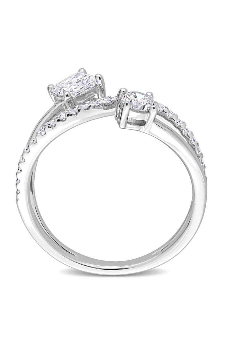 Julianna B. Lab-Grown Diamond 2-Stone Bypass Ring 14k, Alternate, color, White Gold