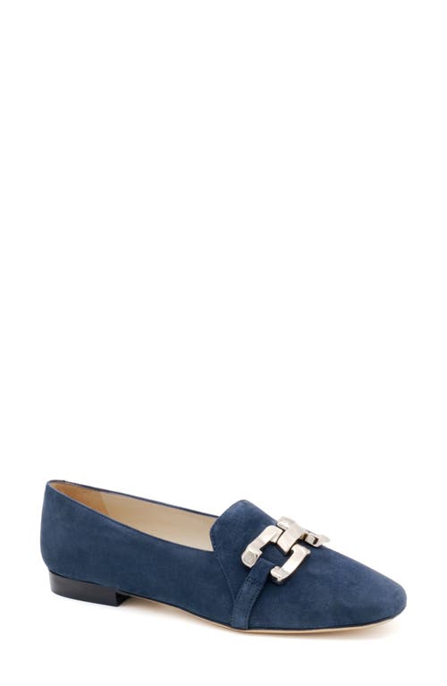 Amalfi by Rangoni Galatea Bit Loafer in Navy Cashmere/Silver Chain 