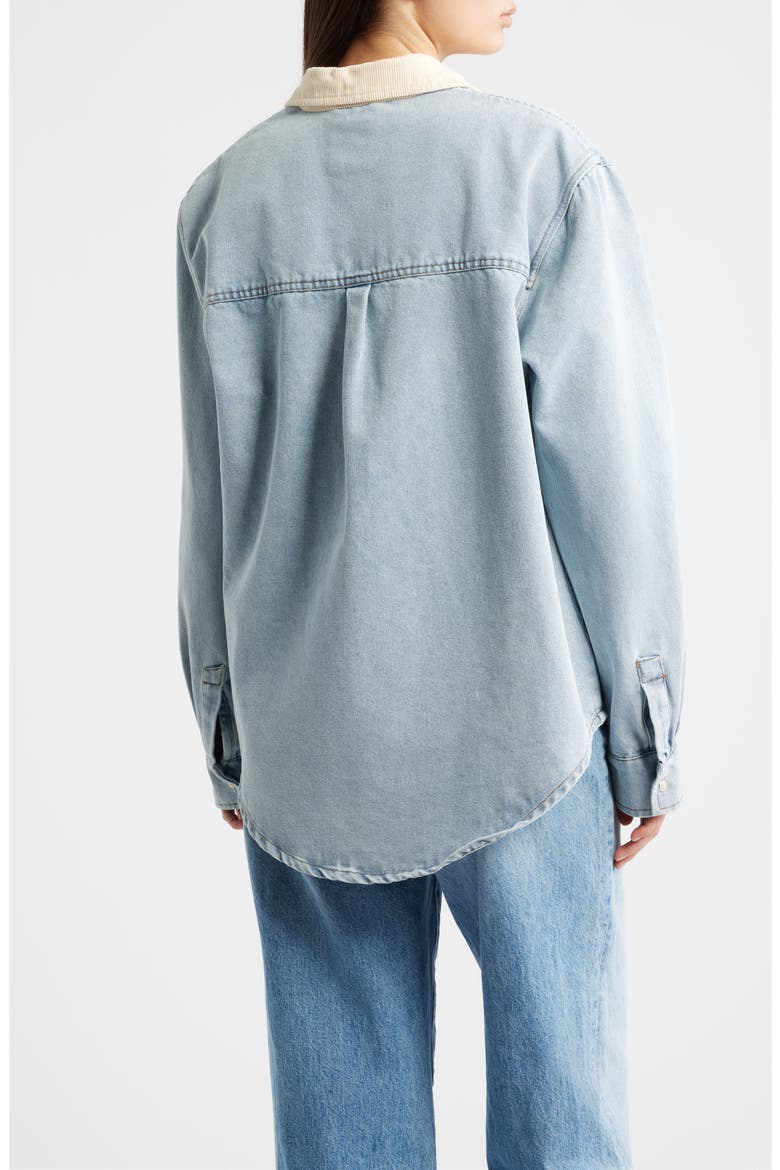 Surf Side Relaxed Fit Denim Shirt Jacket, Alternate, color, WASHED BLUE
