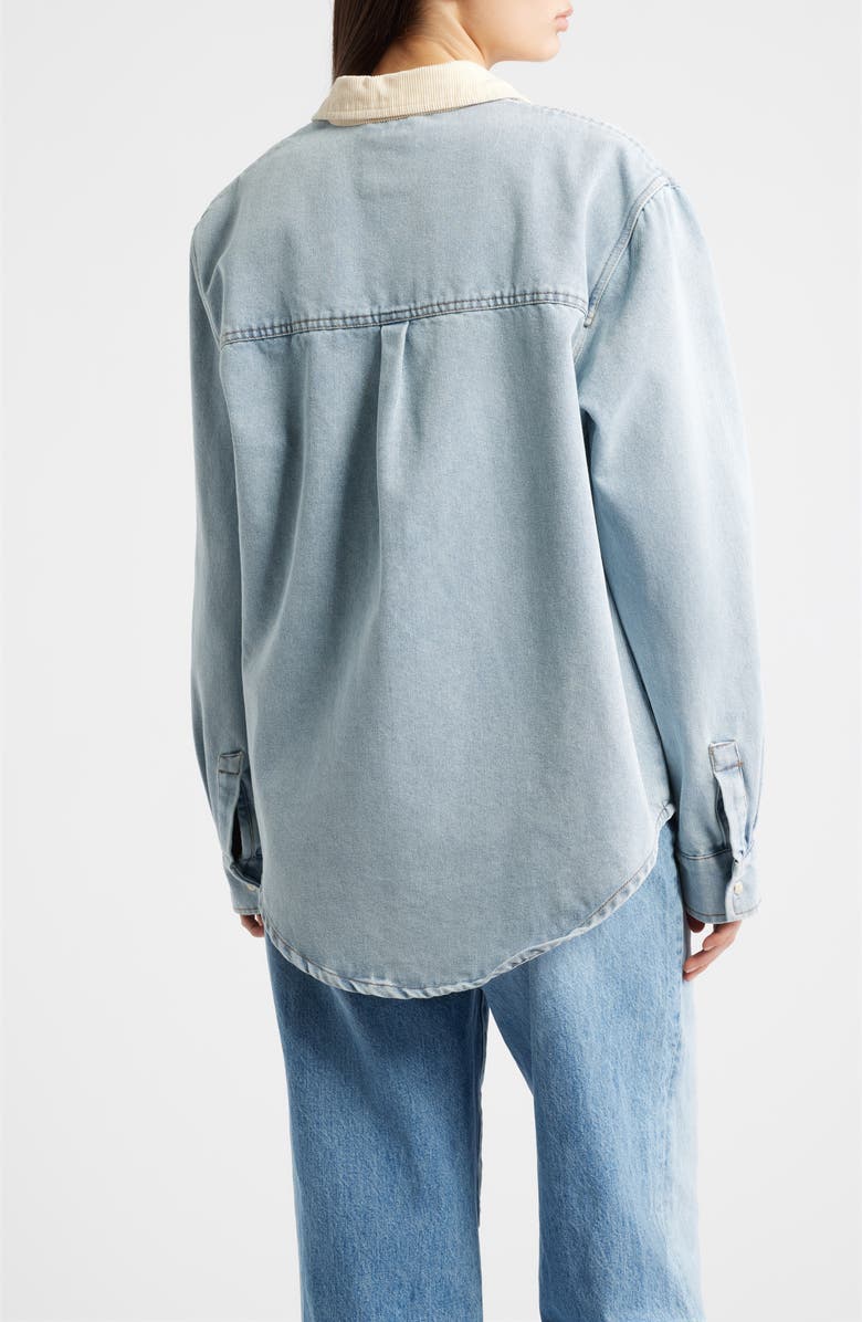 Rip Curl Surf Side Relaxed Fit Denim Shirt Jacket, Alternate, color, Washed Blue