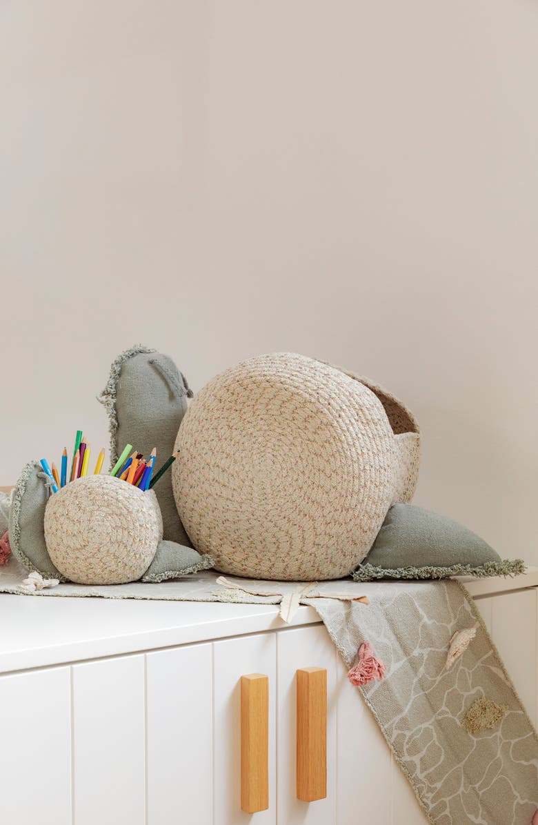 Lorena Canals Big Snail Basket, Alternate, color, Blue Sage Natural