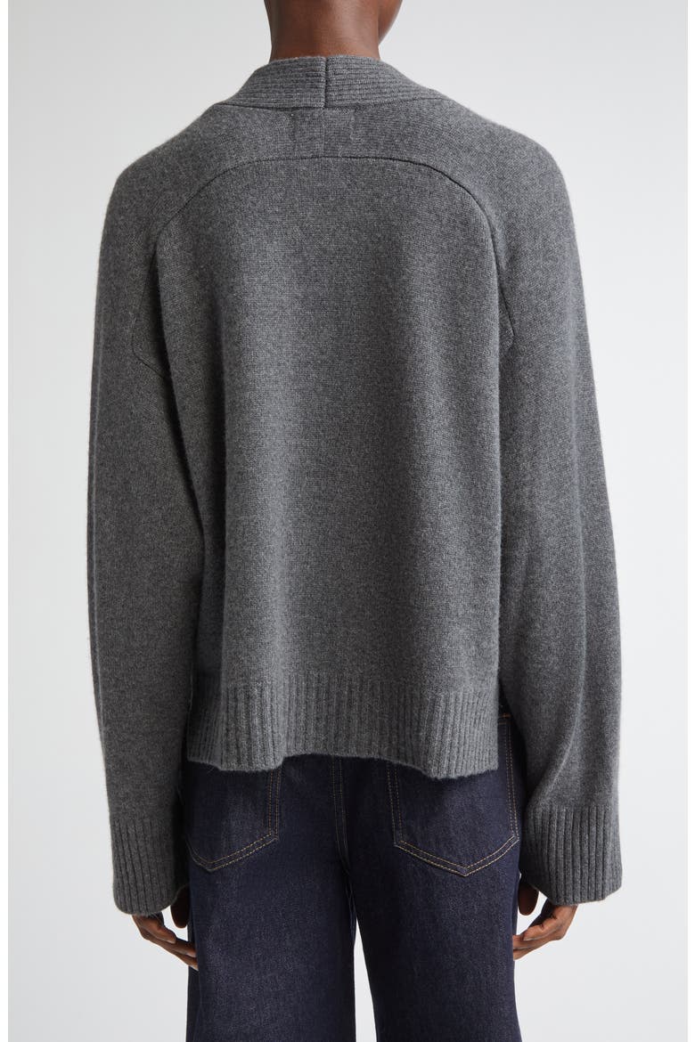 Kaia Cashmere V-neck Cardigan, Alternate, color, ANTHRACITE MELANGE