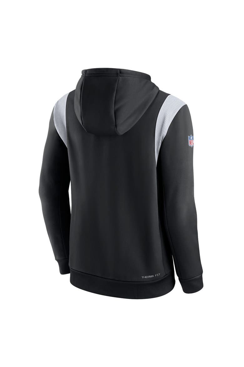 Men's Nike Black Las Vegas Raiders Sideline Athletic Stack Performance Pullover Hoodie, Alternate, color, Black