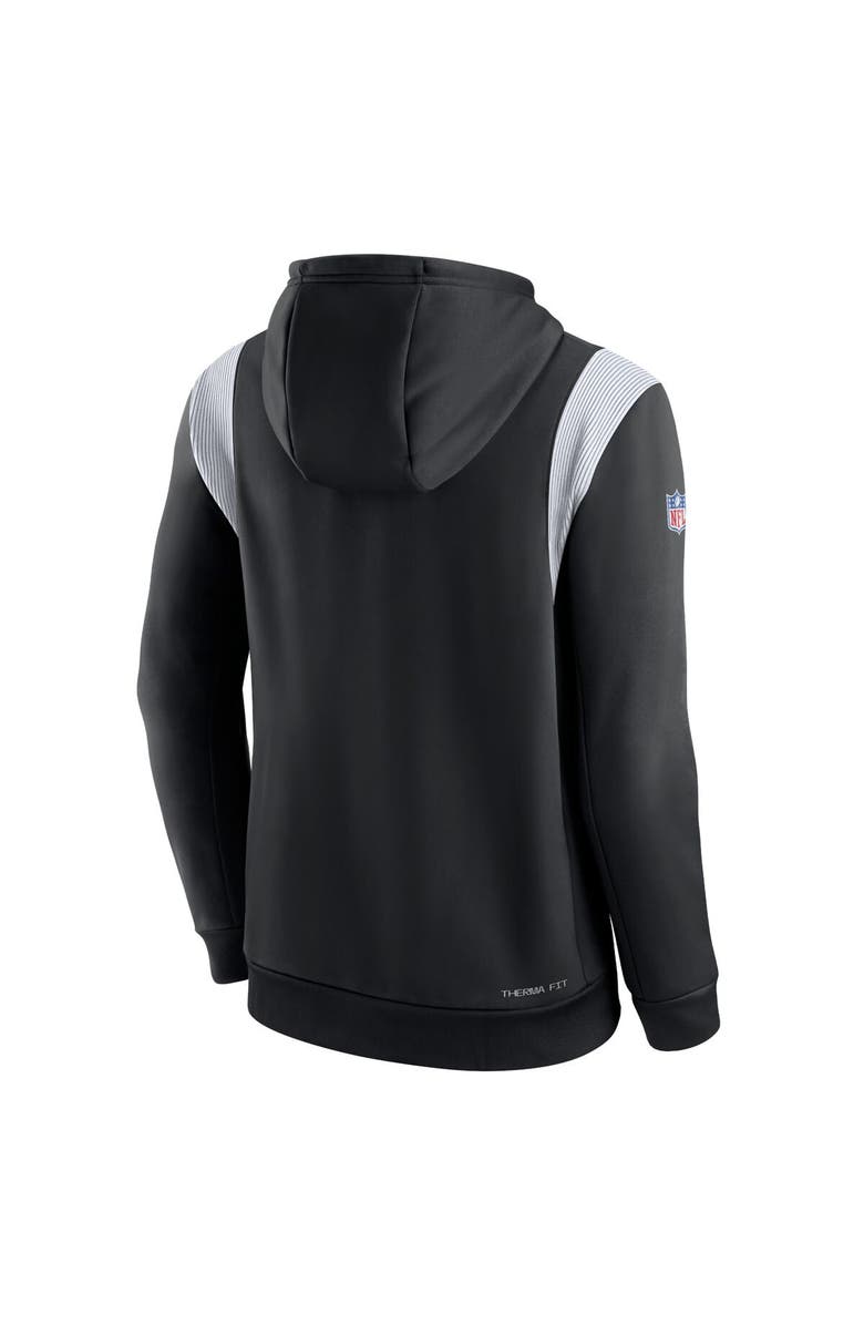 Nike Men's Nike Black Las Vegas Raiders Sideline Athletic Stack Performance Pullover Hoodie, Alternate, color, Black