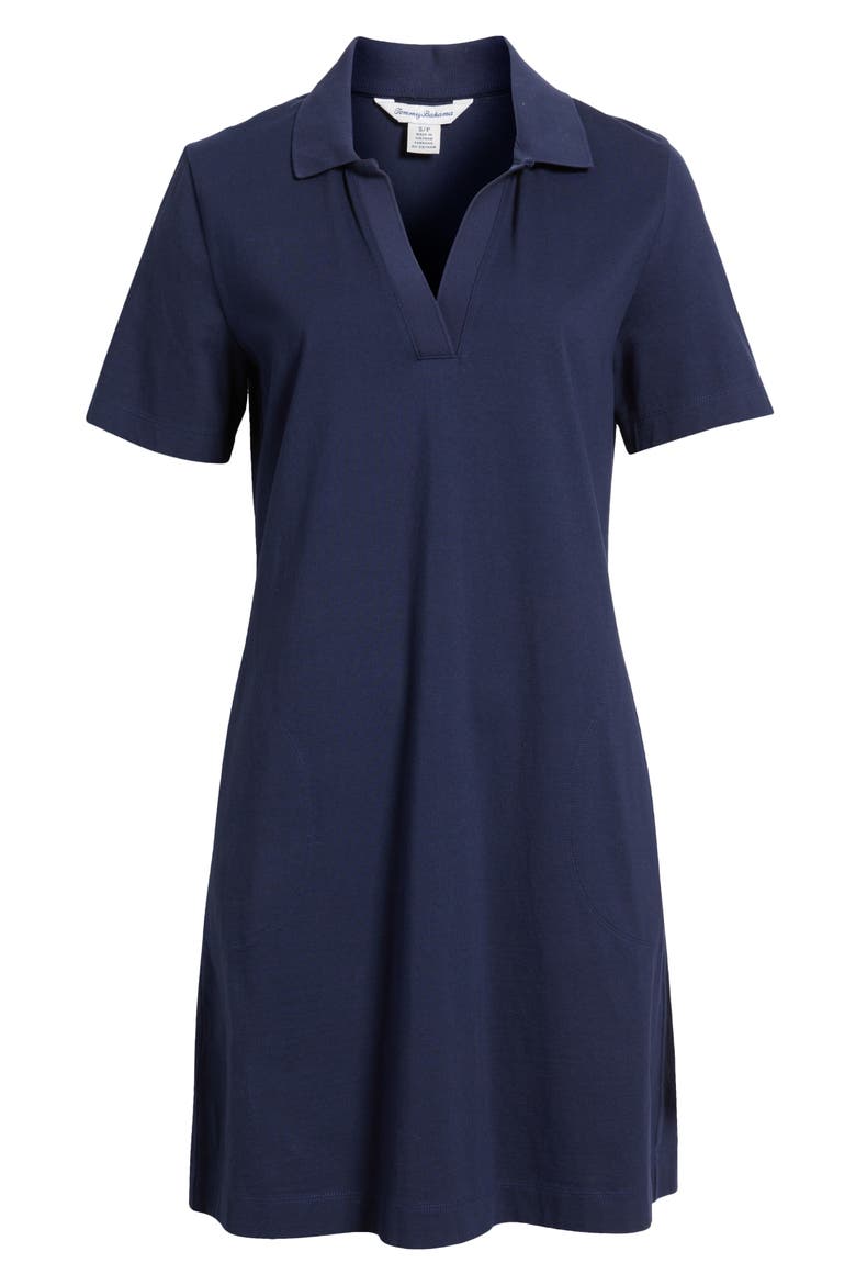 Islandscape Jersey Polo Dress, Alternate, color, COASTLINE