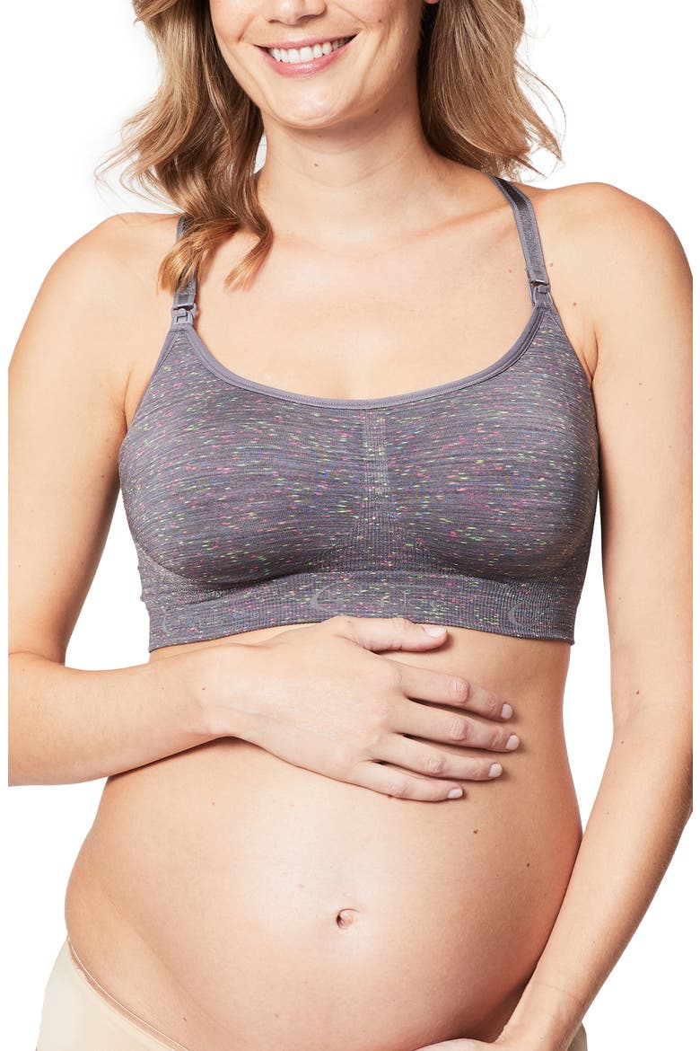 Cotton Candy Seamless Nursing Bra, Main, color, FLECK