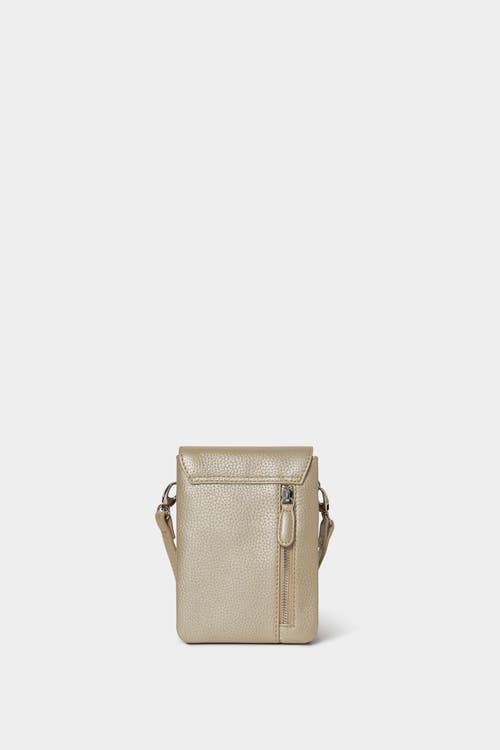 Osprey London The Madison Leather Phone Bag In Gold
