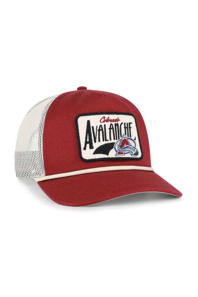 Men's '47  Burgundy Colorado Avalanche Heavy Twill Trucker Hitch Rope Adjustable Hat, Alternate, color, Burgundy