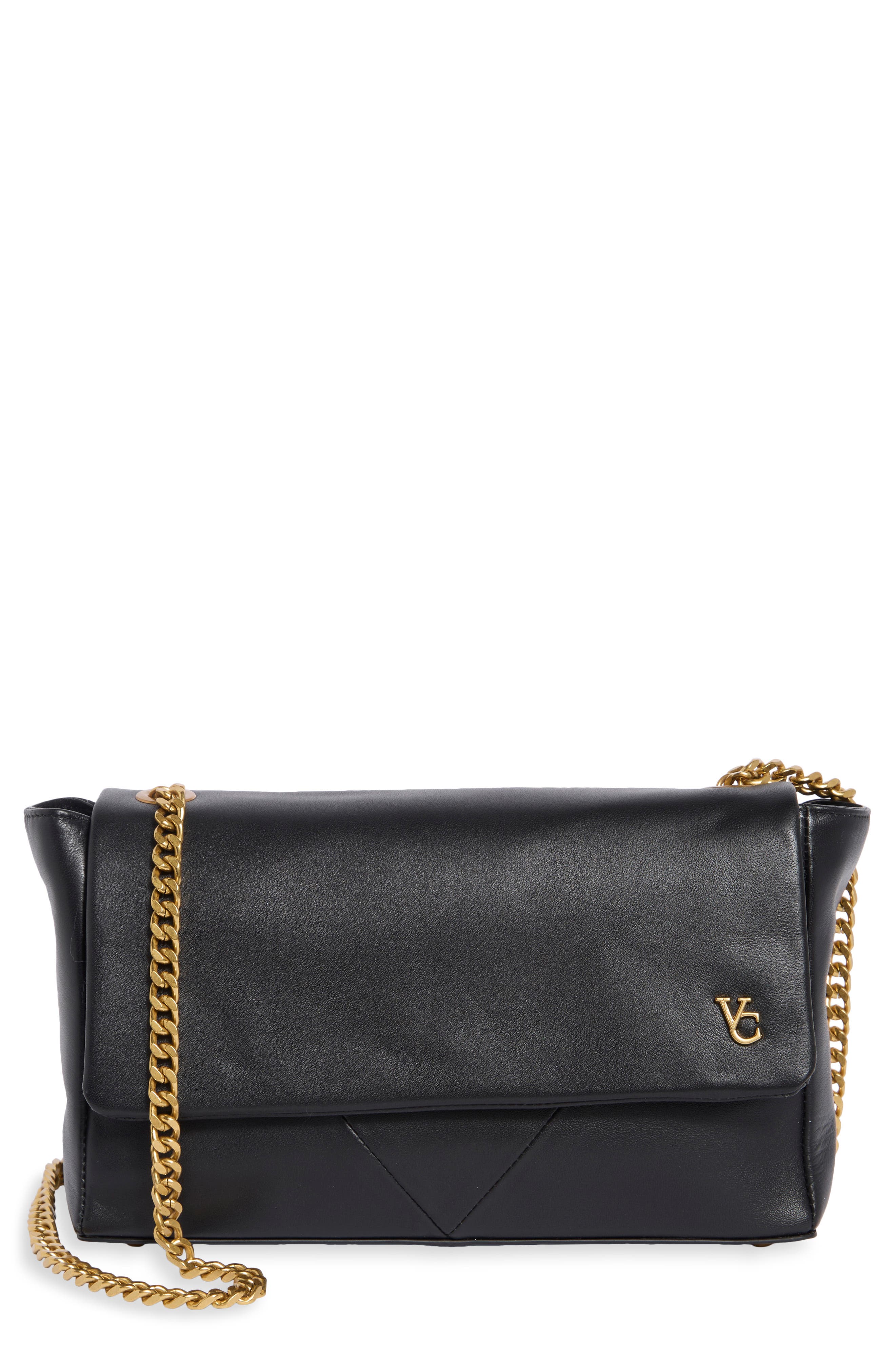 Mylah Napa Leather Shoulder Bag, Main, color, BLACK KOREAN NAPPA LE