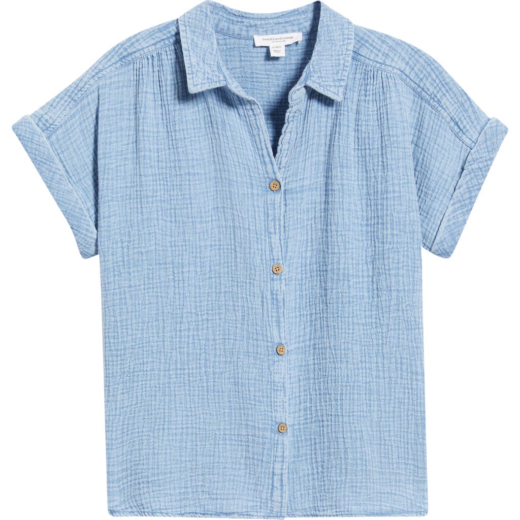 BEACHLUNCHLOUNGE BEACHLUNCHLOUNGE DANA COTTON BUTTON-UP SHIRT