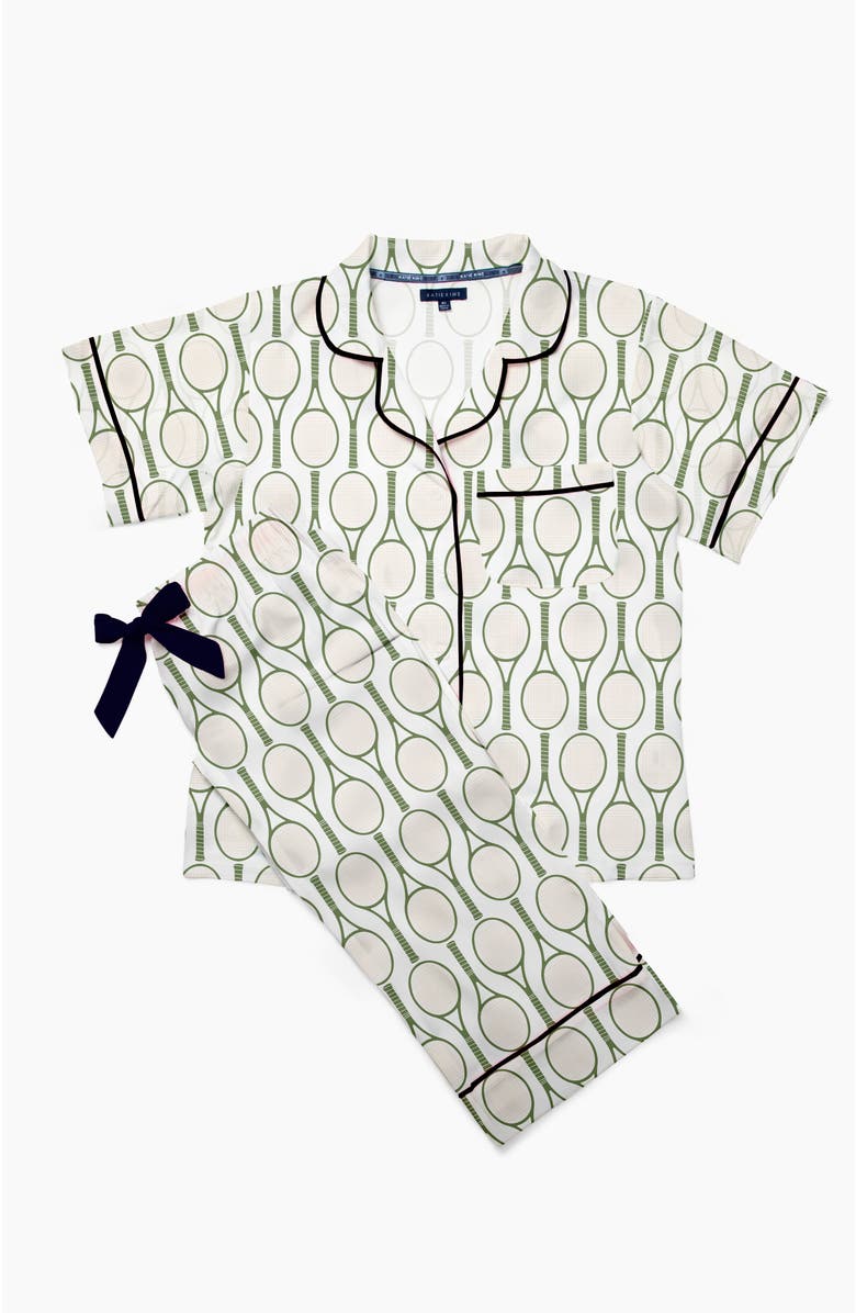 Katie Kime Tennis Time Pants Set, Alternate, color, Green