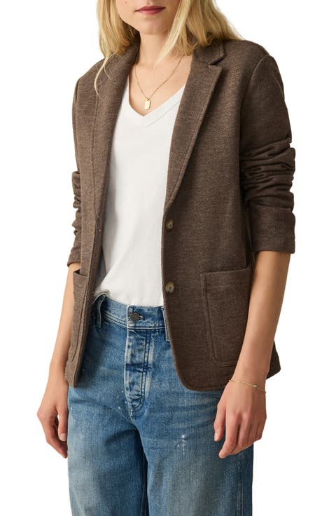 Inlet Cotton Blend Knit Blazer