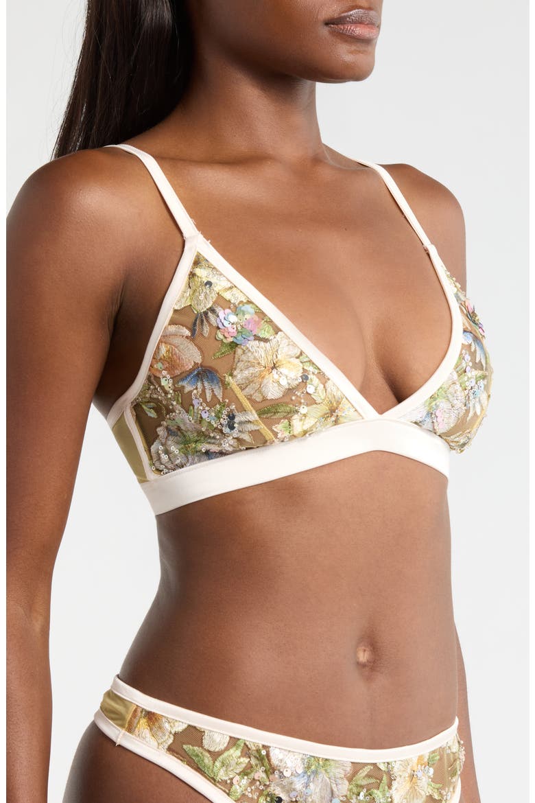 Sequin Embroidered Bralette, Alternate, color, CHAMPAGNE SPARKLE