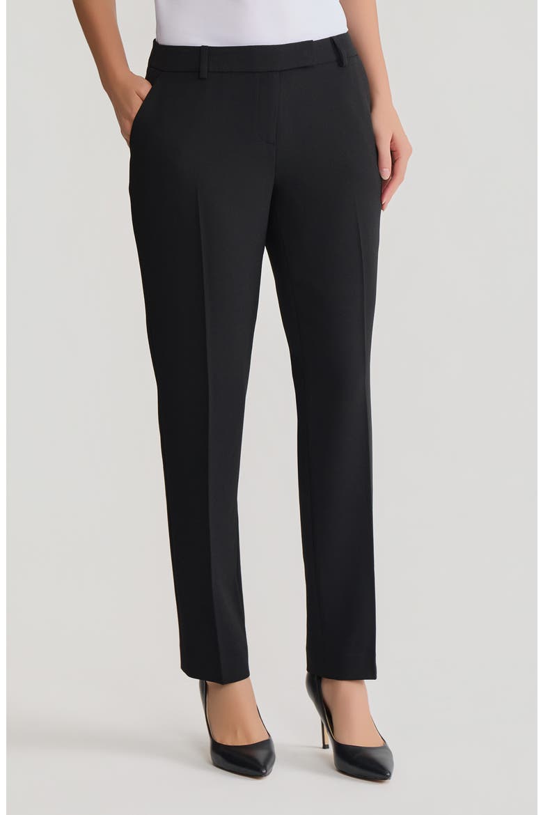 Extended Tab Straight Leg Pants, Main, color, BLACK