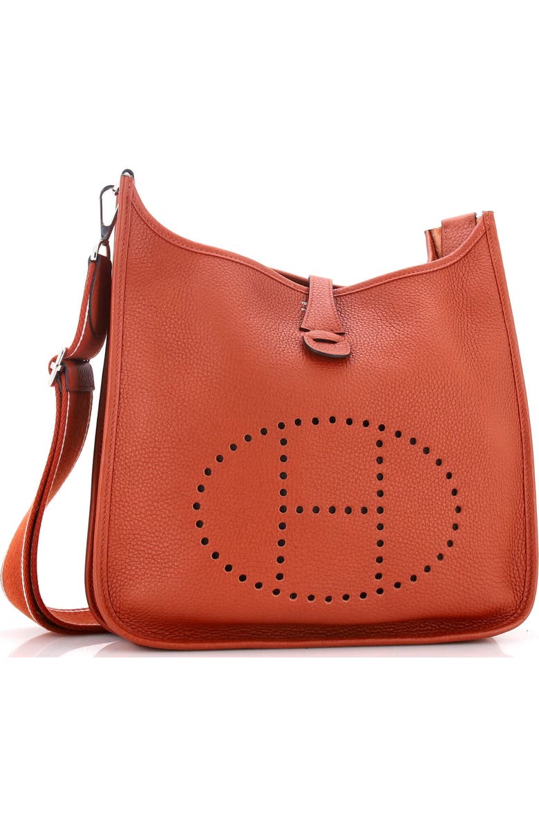 Pre-Owned Hermes Evelyne Bag Gen III Clemence PM, Alternate, color, Brique