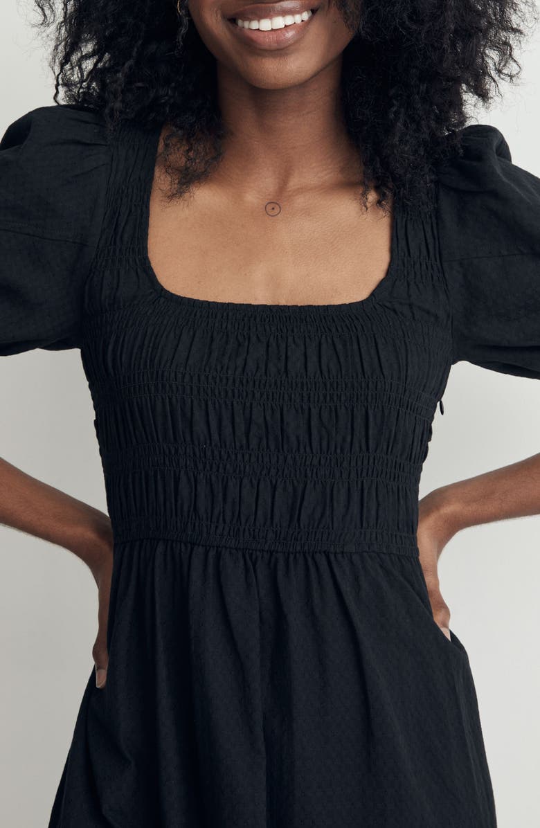 Madewell Lucie Puff Sleeve Midi Dress, Alternate, color,