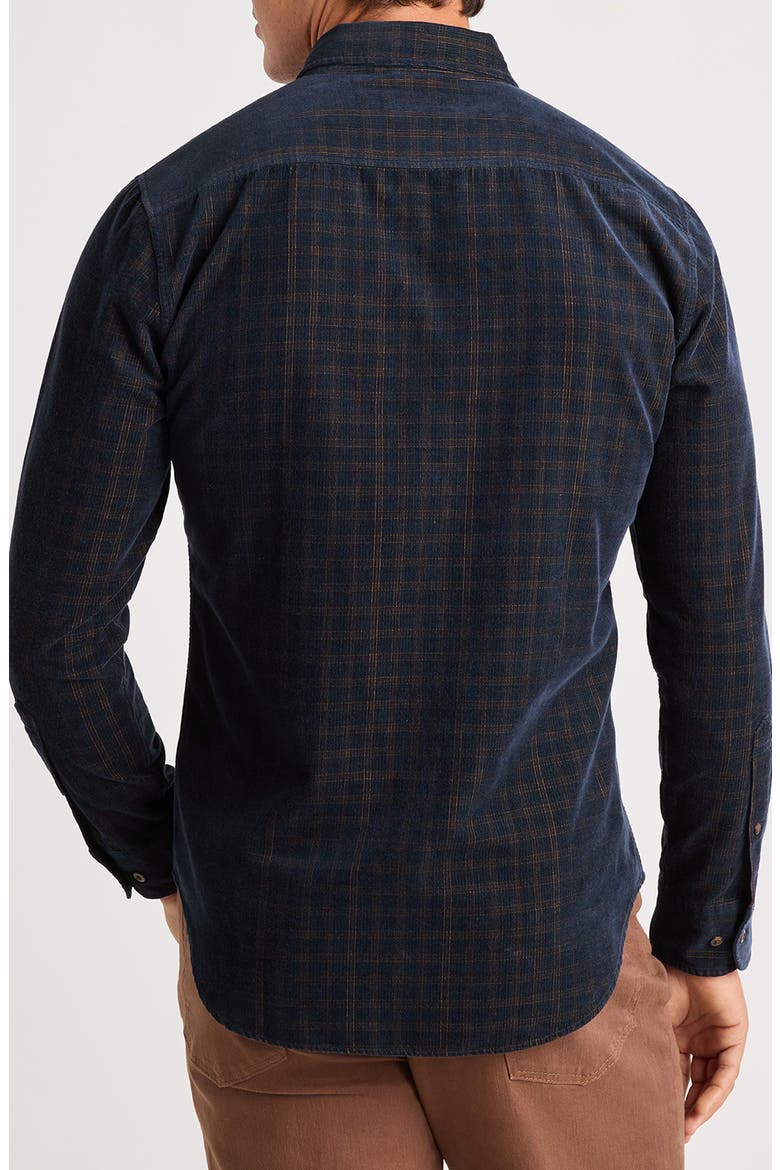 Everyday Plaid Long Sleeve Corduroy Button-Down Shirt, Alternate, color, NAVY BLUE RUFUS PLAID