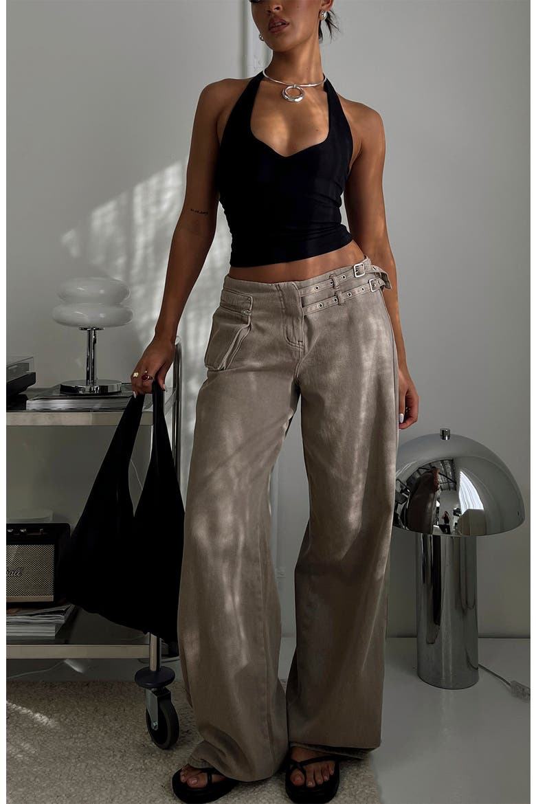 Paltrow Belted Cargo Pants, Alternate, color, WASHED BROWN