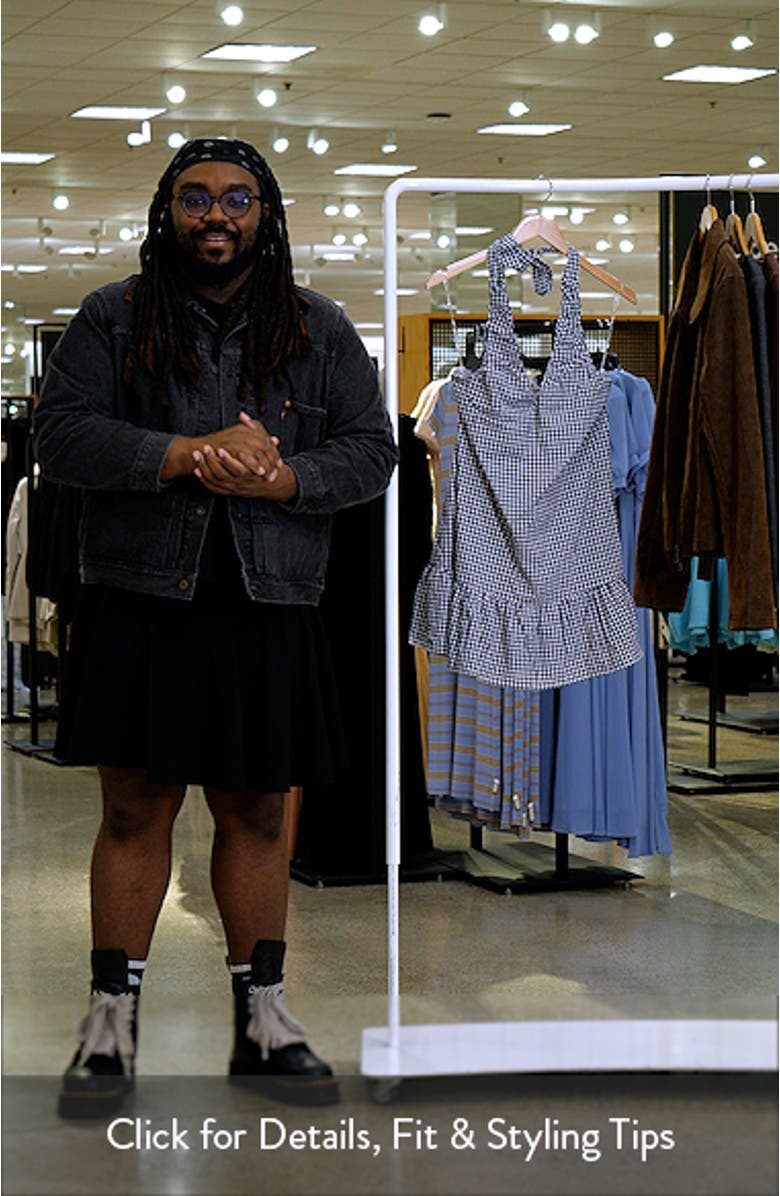 Samson Gingham Halter Mini Dress, sales video thumbnail