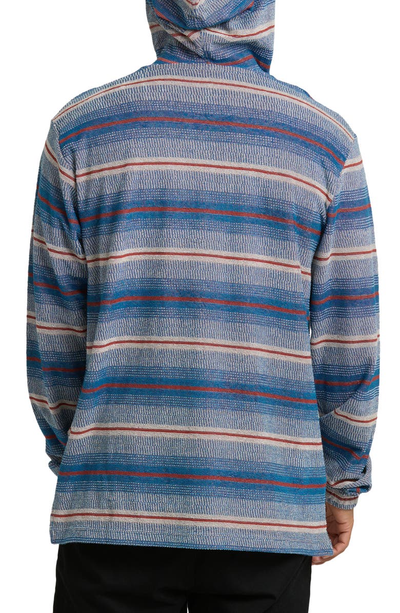 Billabong Flecker Diego Stripe Cotton Hoodie, Alternate, color, Dark Denim