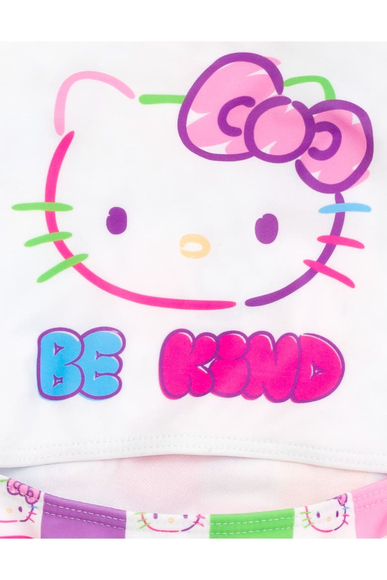 Sleeveless One Piece Bathing Suit, Alternate, color, Hello Kitty Checker