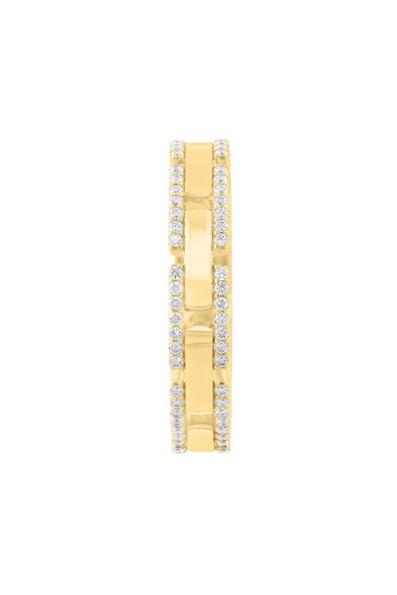 Sterling Silver Diamond Band Ring, Alternate, color, GOLD