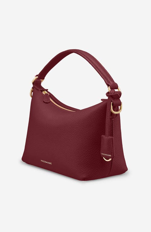 Maison De Sabre Maison De Sabré Small Leather Soft Hobo In Plum Red