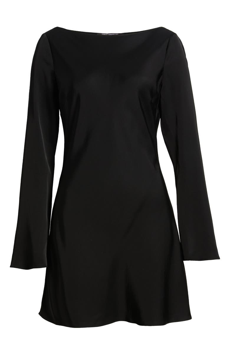 French Connection Ennis Long Sleeve Satin Minidress, Alternate, color, 