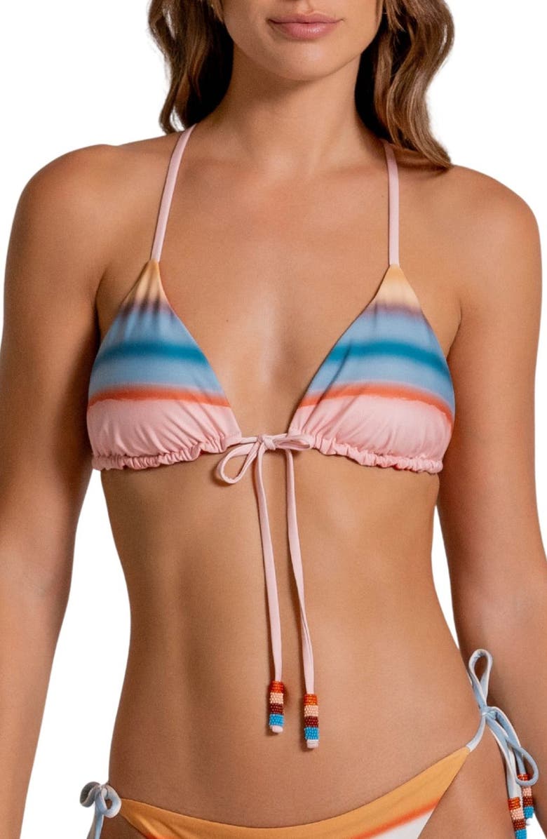 Cosita Linda Triangle Bikini Top, Main, color, Pink Multi