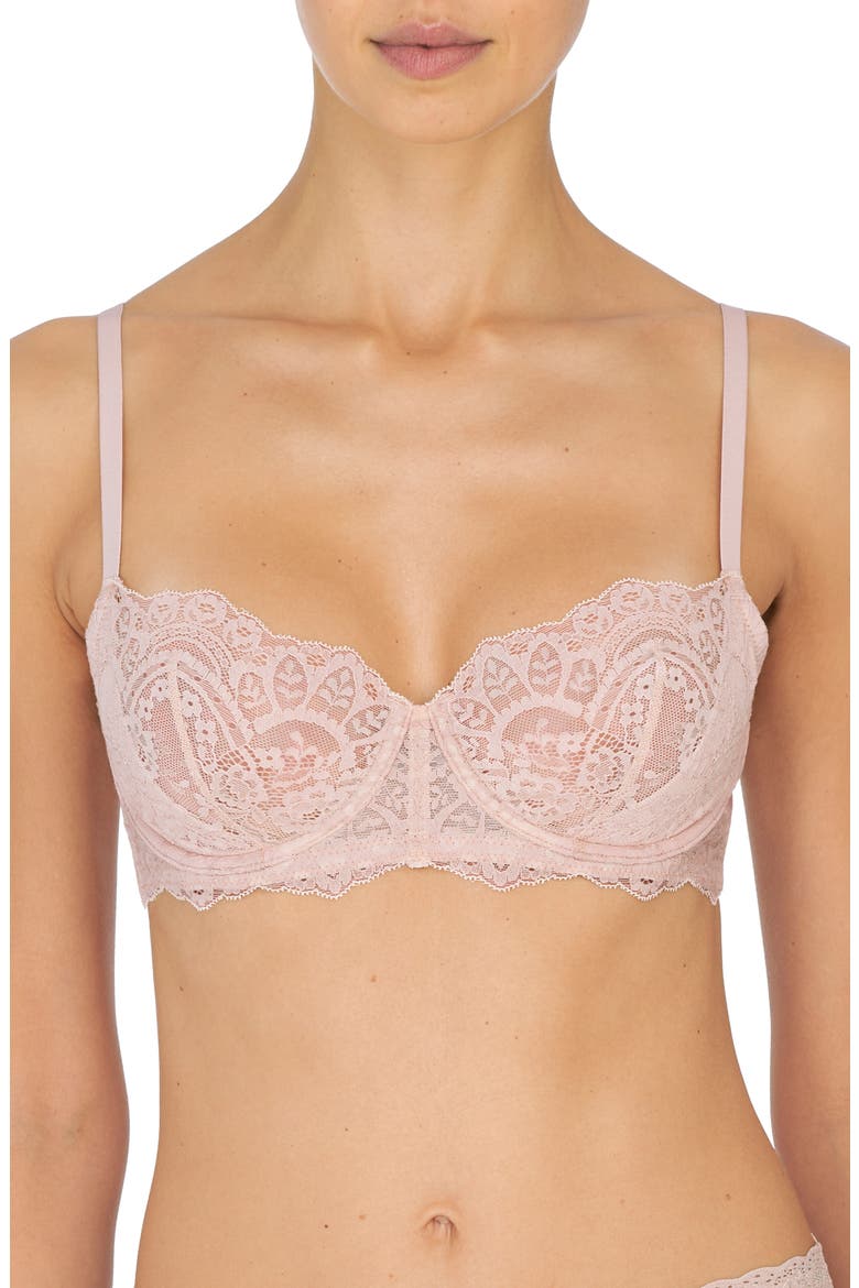 Calm Lace Underwire Demi Bra, Main, color, BEIGE/CASH