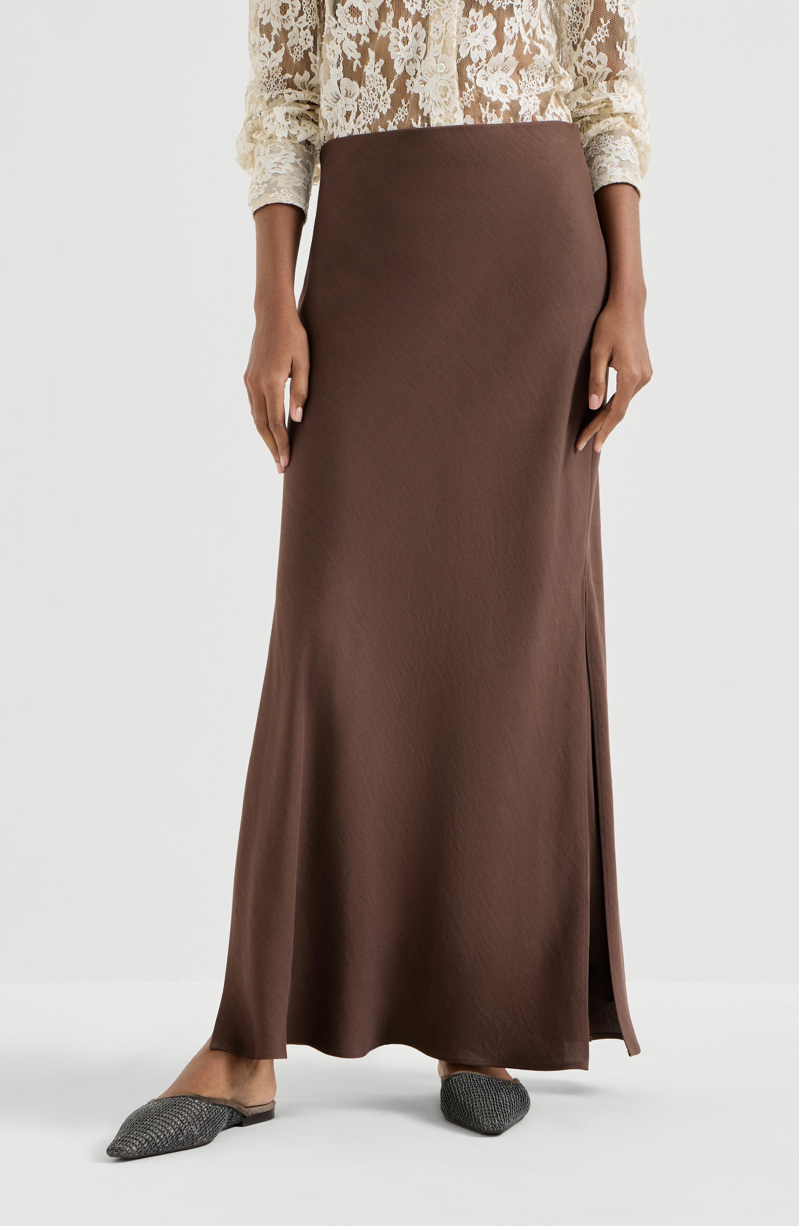 Bias-cut skirt