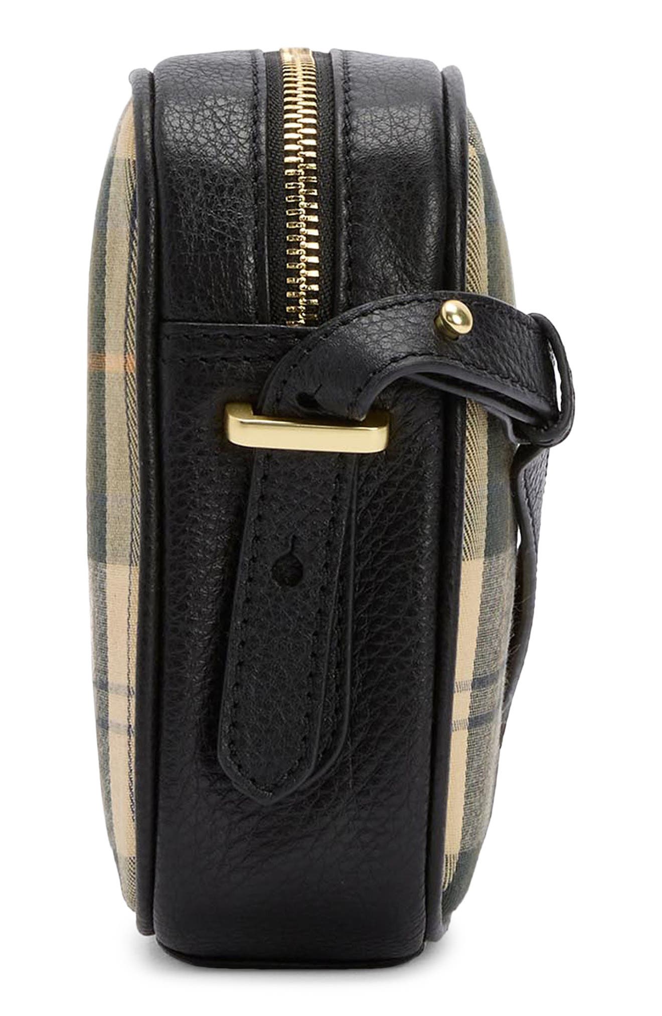 Barbour Daphne Tartan Plaid & Leather Crossbody Bag, Alternate, color, 