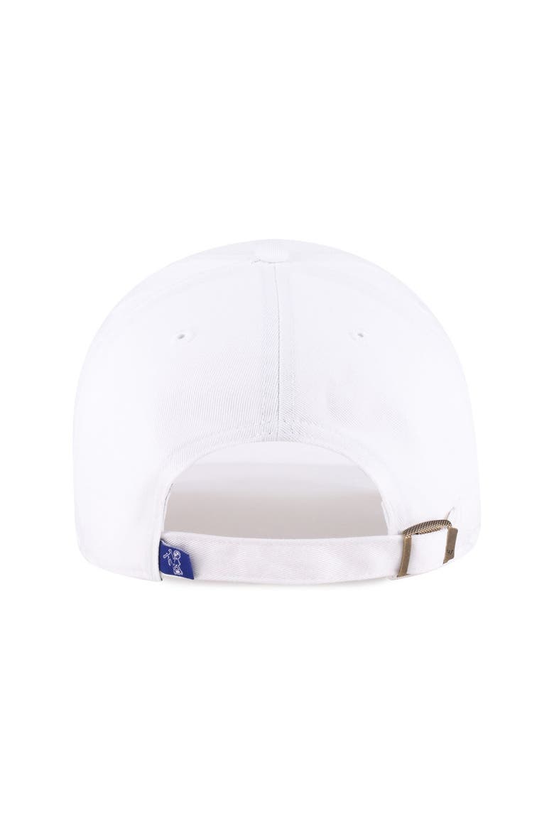 Men's '47 White Indianapolis Colts Historic Logo Clean Up Adjustable Hat, Alternate, color, White