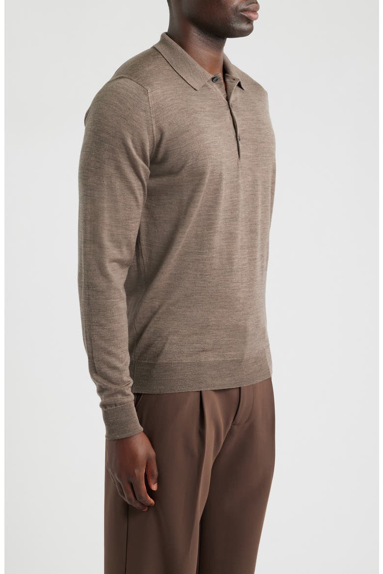 Cotswold Wool Polo Sweater, Alternate, color, MUSHROOM