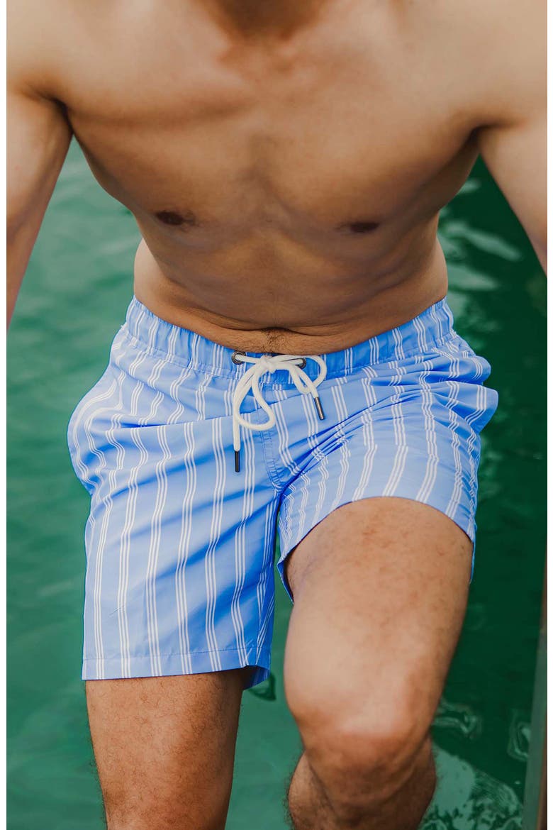 Men's 4 Way Stretch Swim Short, Alternate, color, Ocean Drive
