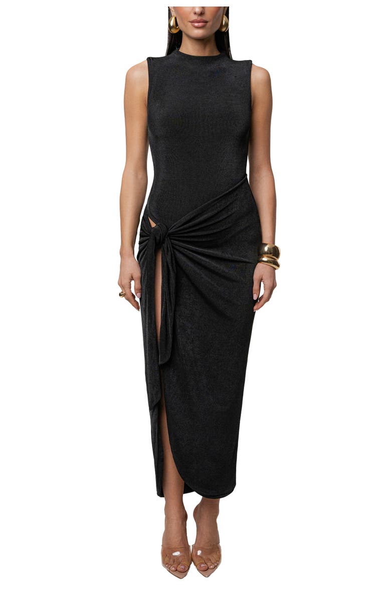JLUXLABEL Aubree Midi Dress, Main, color, Black