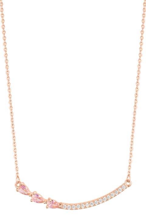 Pear Bar Pendant Necklace