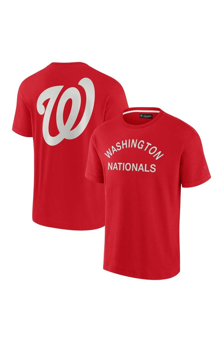 Fanatics Signature Unisex Fanatics Signature Red Washington Nationals Elements Super Soft Short Sleeve T-Shirt, Main, color, Red