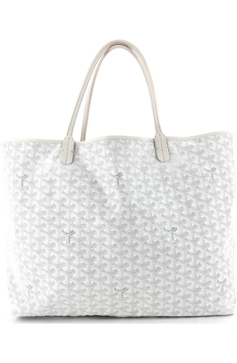 Pre-Owned Goyard Saint Louis Tote Coated Canvas GM, Main, color, White