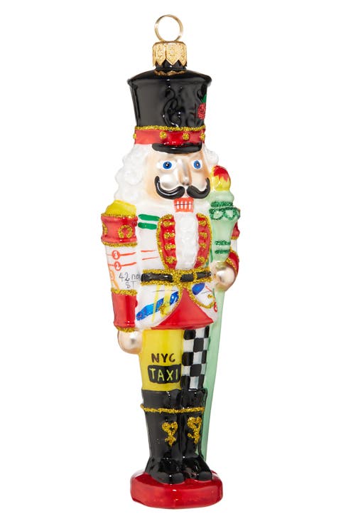 New York New York Nutcracker Glass Ornament