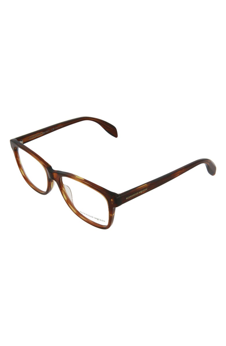 McQueen Alexander McQueen 55mm Rectangular Optical Frames, Alternate, color,