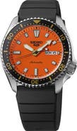 SEIKO WATCHES 5 Sports Automatic Silicone Strap Watch, 42mm