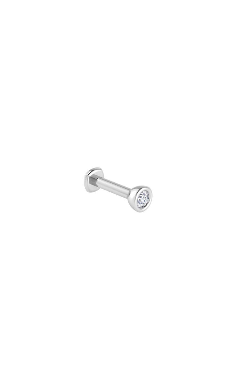 Seed2Stone The Starlet Flat Back Stud, Main, color, White Gold