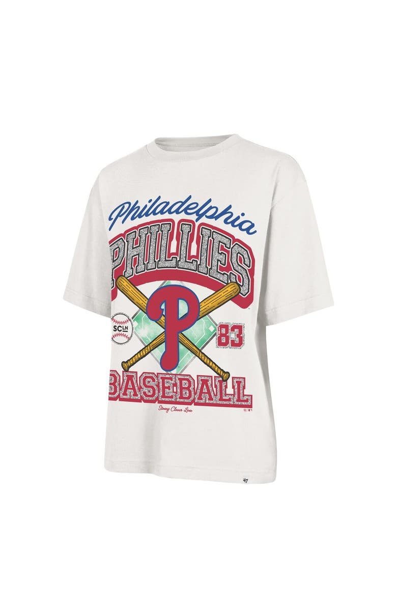 Stoney Clover Lane X '47 Women's '47 x Stoney Clover Lane Sand Philadelphia Phillies Crossover Base Foundation T-Shirt, Alternate, color, Sand